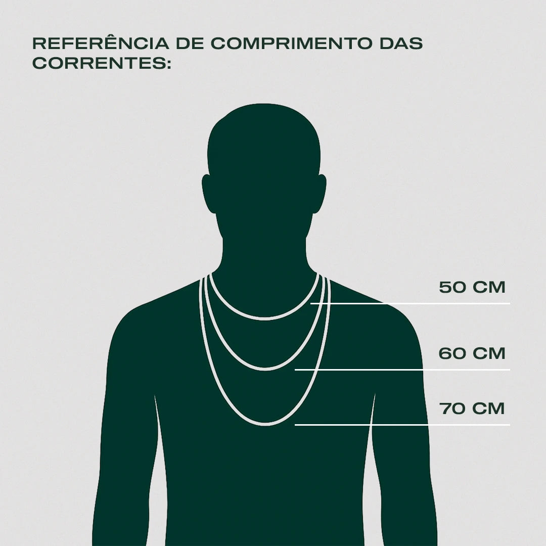 Colar Cristal Retangular Branco