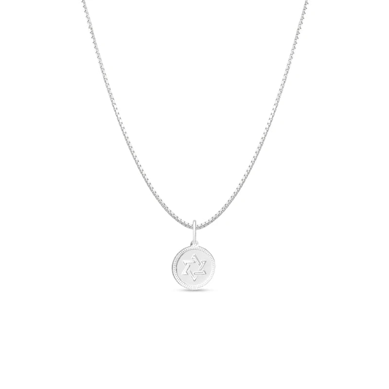 Colar Medalha Estrela de Davi
