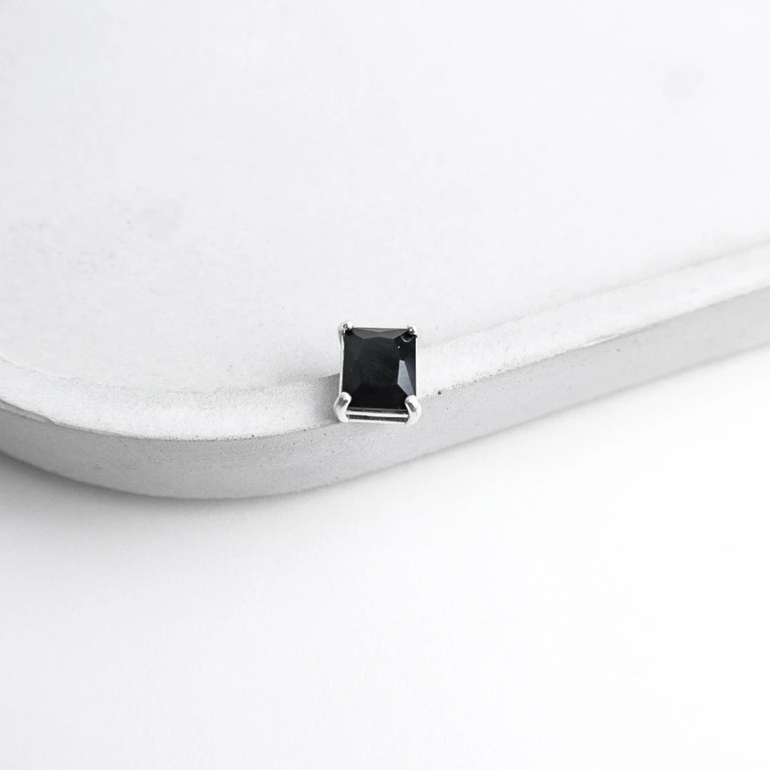 Pingente Cristal Retangular Preto