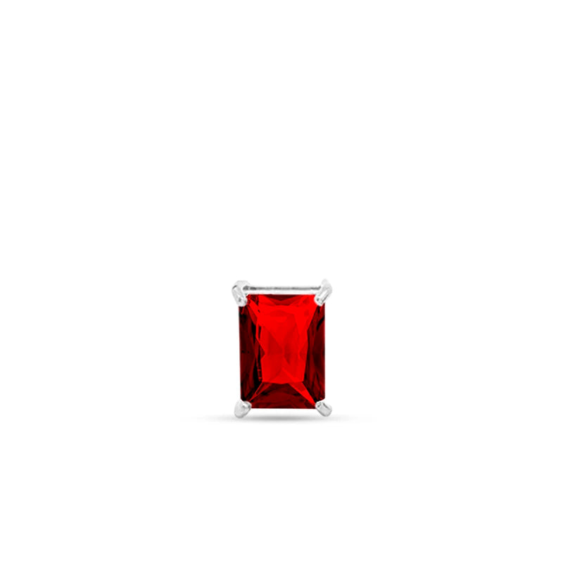 Pingente Cristal Retangular Vermelho