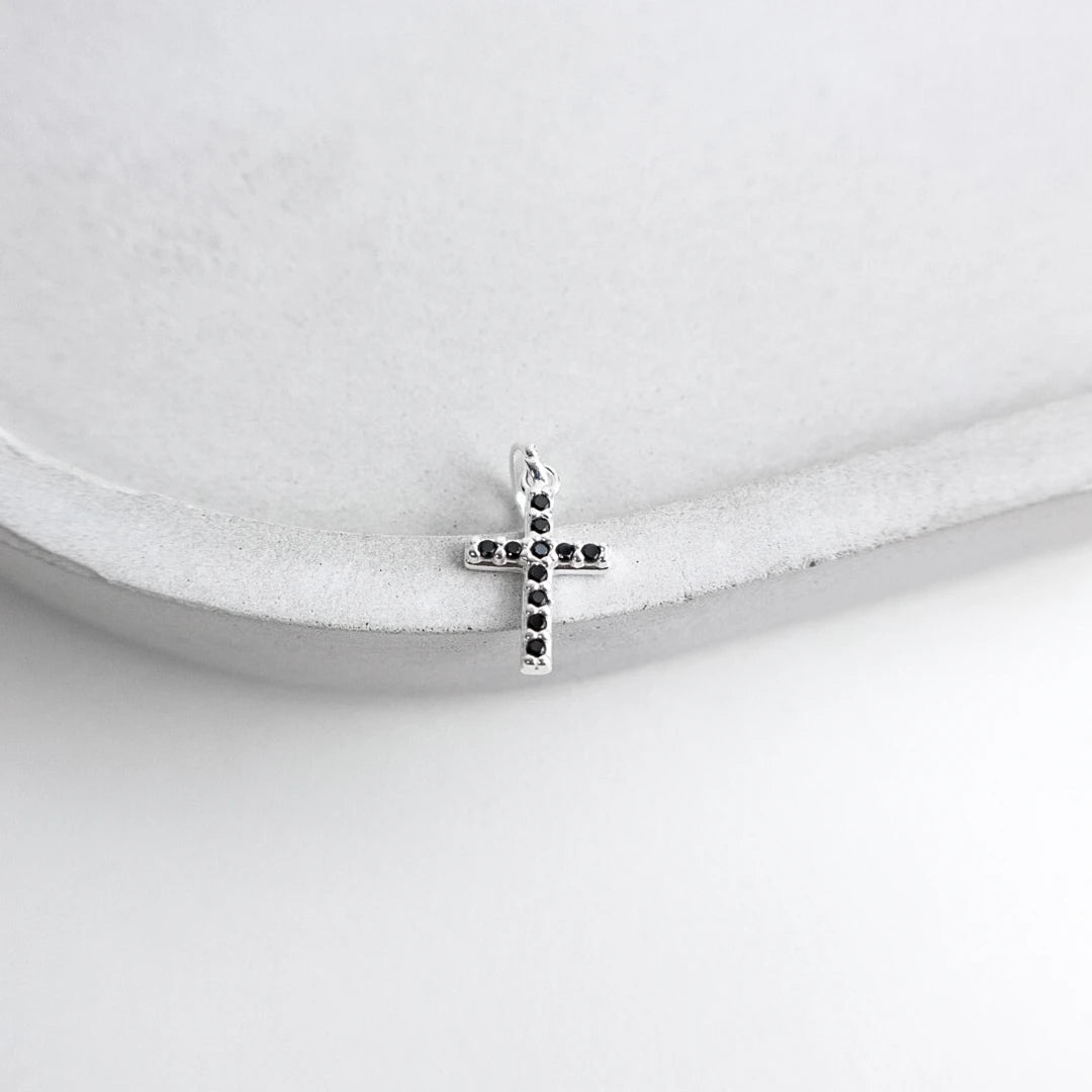 Pingente Crucifixo Cravejado Preto